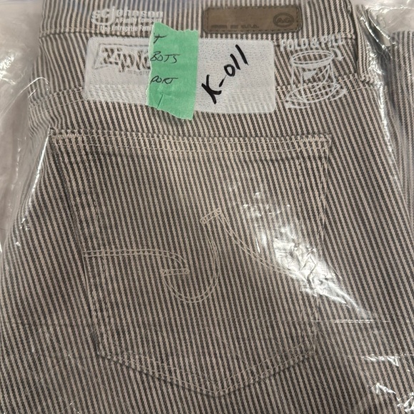 AG Adriano Goldschmied The Stilt Roll-Up Striped Cigarette Jeans Women’s 27R EUC - Picture 11 of 11